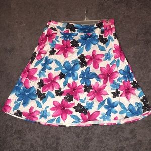 Pink floral skirt